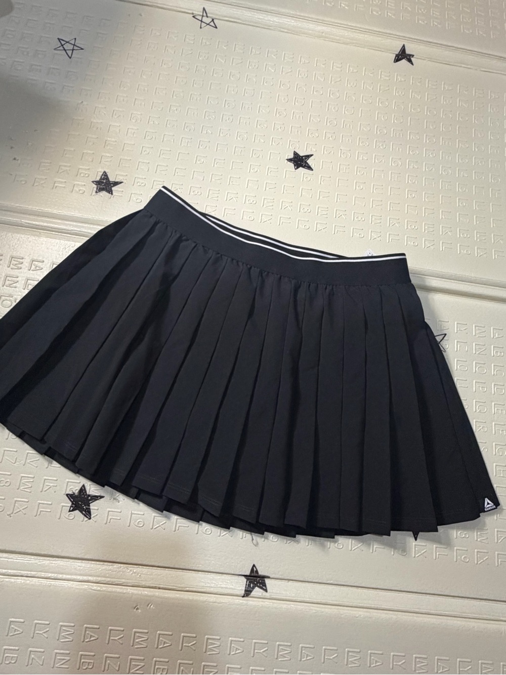 Reebok Black Pleated Athletic Mini Skirt